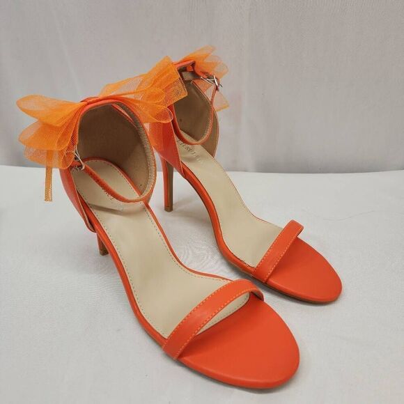 LIURUIJIA Size 11 EU 44 Women's Bowknot Stiletto High Heels Strappy Sandals Wedd - Picture 2 of 13